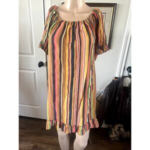 Multicolor striped dress